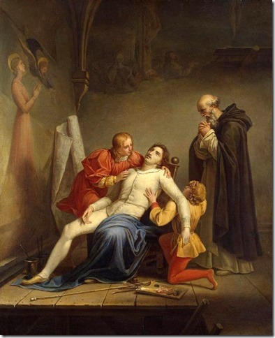 Couder, Auguste - Death of Masaccio - c.1817 - The Hermitage, St.Petersburg
